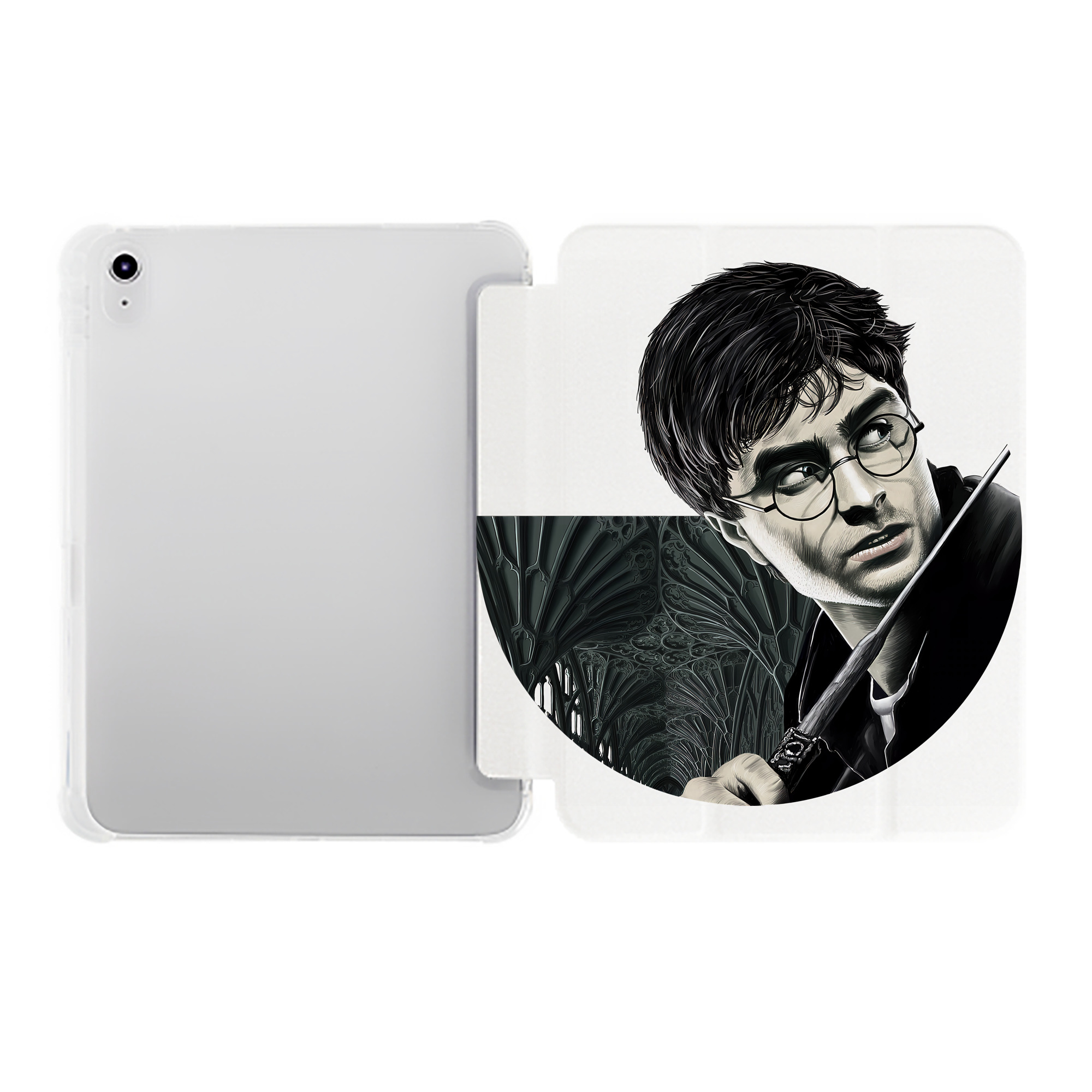 （画像用） Harry Potter ハリー・ポッターシリーズ IPad ケース ペン収納付き 三つ折りスタンド PUレザー×シリコン 対応機種9.5/10.5/10.9インチ